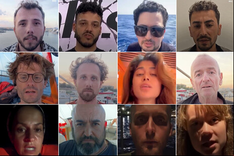 Os 12 tripulantes do veleiro Madleen que foram interceptados por Israel
