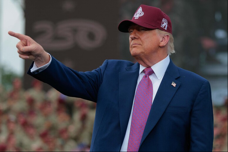 Trump mostrou preocupação com possíveis tumultos no aniversário de 250 anos das Forças Armadas © ANSA/Getty Images via AFP