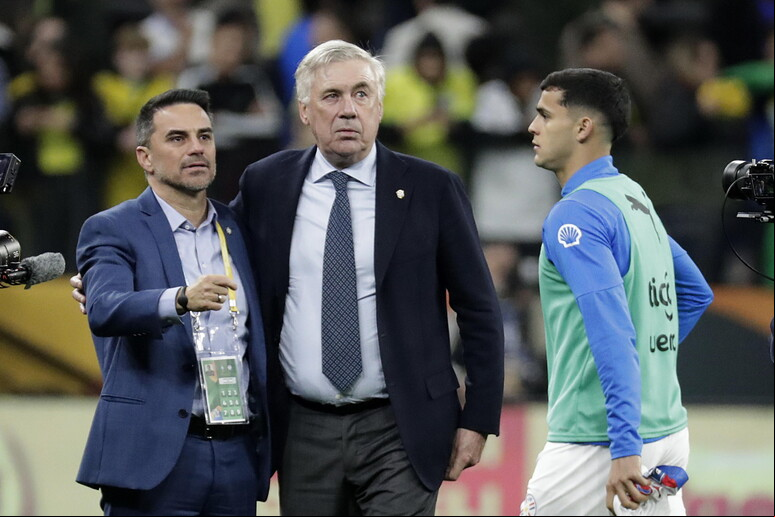 Ancelotti garantiu primeira vitória na seleção brasileira © ANSA/EPA